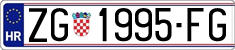 License plate of Croatia, Regular plates
