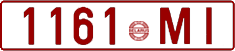License plate Belarus, Cars (1992)