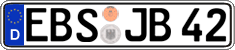German license plate, Regular plates