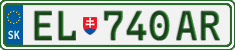 License plate of Slovakia, Electric vehicles