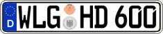 German license plate, Regular plates