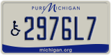 Michigan, Vehicles for disabled persons (1234A5)