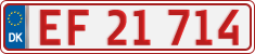 License plate of Denmark, Regular plates