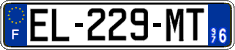 French license plate, SIV (ordinary)