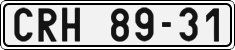 License plate of the Czech Republic, Cars (1960)