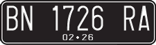 License plate of Indonesia, Regular plates