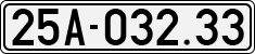 License plate of Vietnam, Cars
