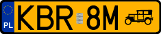 License plates of Poland, Oldtimers