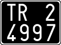 License plate of Italy, Cars (1927 year series)