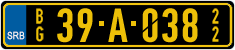 License plate of Serbia, Diplomatic