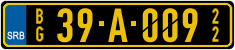 License plate of Serbia, Diplomatic