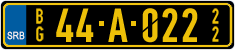 License plate of Serbia, Diplomatic