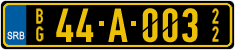 License plate of Serbia, Diplomatic