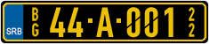 License plate of Serbia, Diplomatic