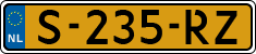 License plate of the Netherlands, Cars