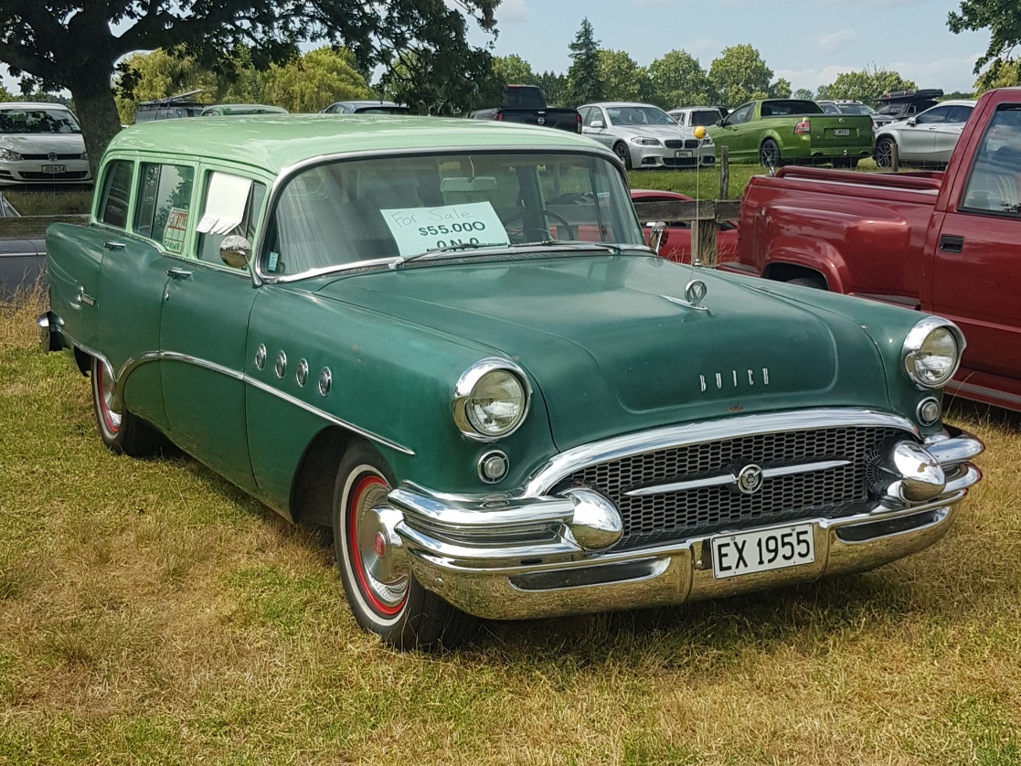 EX 1955, Buick Century 2nd gen 5-door Station Wagon (69; B-body), 1st facelift, 1954–1955