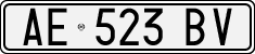 License plate of Italy, Cars (1994 year series)