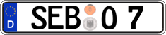 German license plate, Regular plates