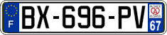 French license plate, SIV (ordinary)