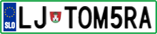 License plate of Slovenia, Vanity Plates