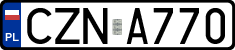 License plates of Poland, Regular car plates