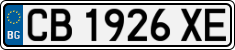 License plate of Bulgaria, Cars