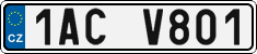 License plate of the Czech Republic, Cars (2001)