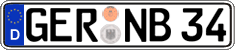 German license plate, Regular plates