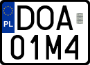 License plates of Poland, Special vehicles and motorcycles