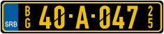 License plate of Serbia, Diplomatic