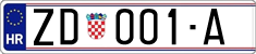 License plate of Croatia, Regular plates