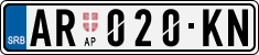 License plate of Serbia, Cars