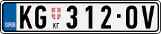 License plate of Serbia, Cars