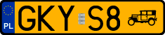 License plates of Poland, Oldtimers