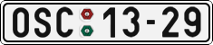 License plate of the Czech Republic, Cars (1960)