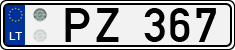 License plate of Lithuania, Trailers