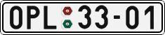 License plate of the Czech Republic, Cars (1960)