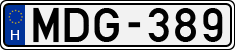 license plates of Hungary, Cars (1990)