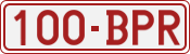 License plate of Belgium, 1951 year system
