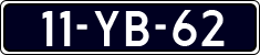 License plate of the Netherlands, Imported oldtimers (cars)