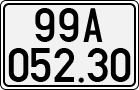 License plate of Vietnam, Cars
