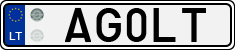 License plate of Lithuania, Vanity Plates