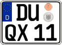 German license plate, Regular plates