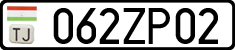 License plate of Tajikistan, Organizations (2009)