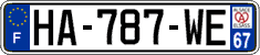 French license plate, SIV (ordinary)