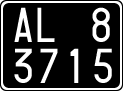 License plate of Italy, Cars (1927 year series)