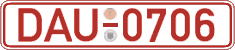 German license plate, Red license plates