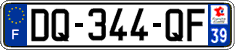 French license plate, SIV (ordinary)
