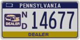Pennsylvania, Dealer (N/D 12345 | P/R 12345)