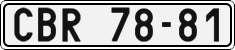 License plate of the Czech Republic, Cars (1960)